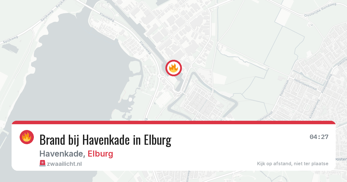 Brand bij Havenkade in Elburg — 5 aug 2026