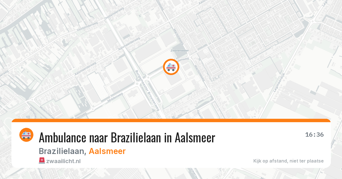 Ambulance naar Brazilielaan in Aalsmeer — 25 mei 2026