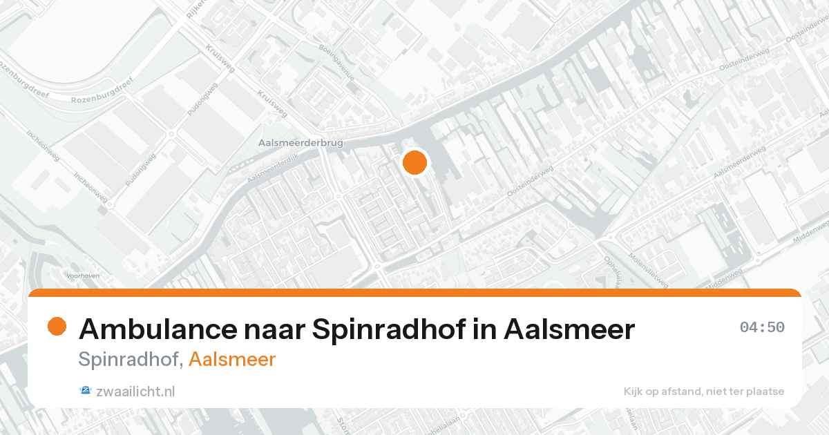 Ambulance naar Spinradhof in Aalsmeer — 20 aug 2026