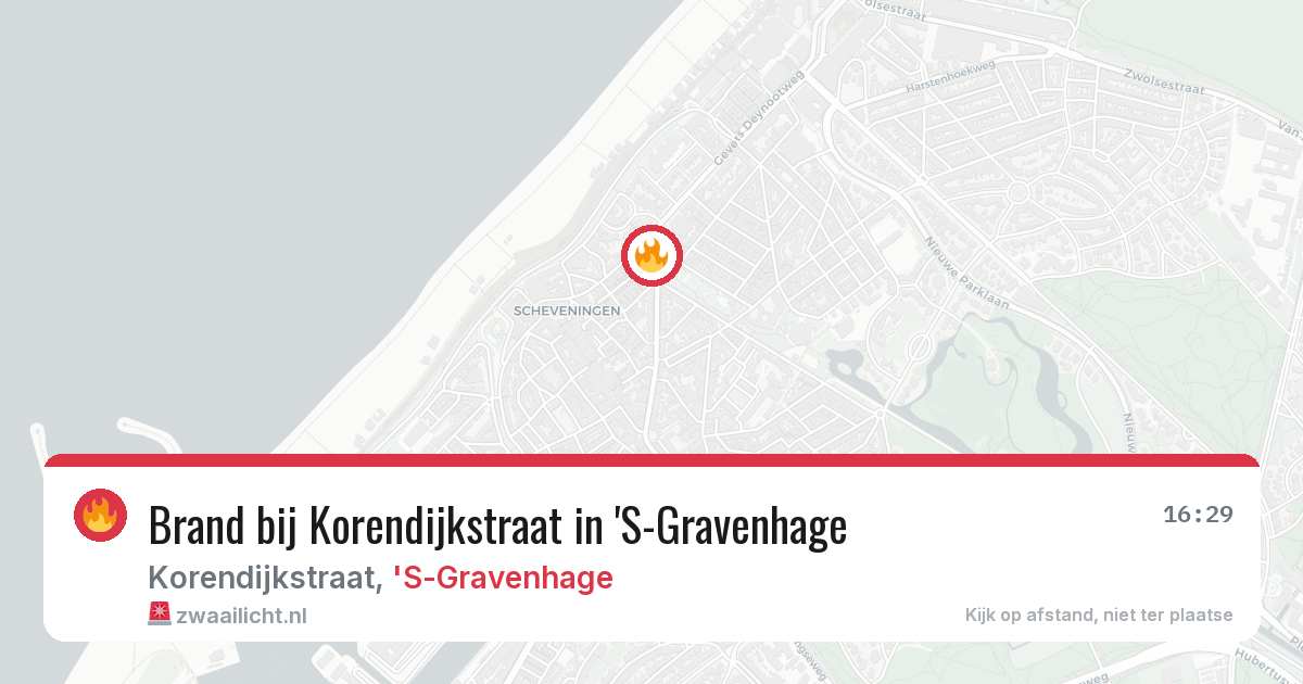 Brand bij Korendijkstraat in 'S-Gravenhage — 6 apr 2026