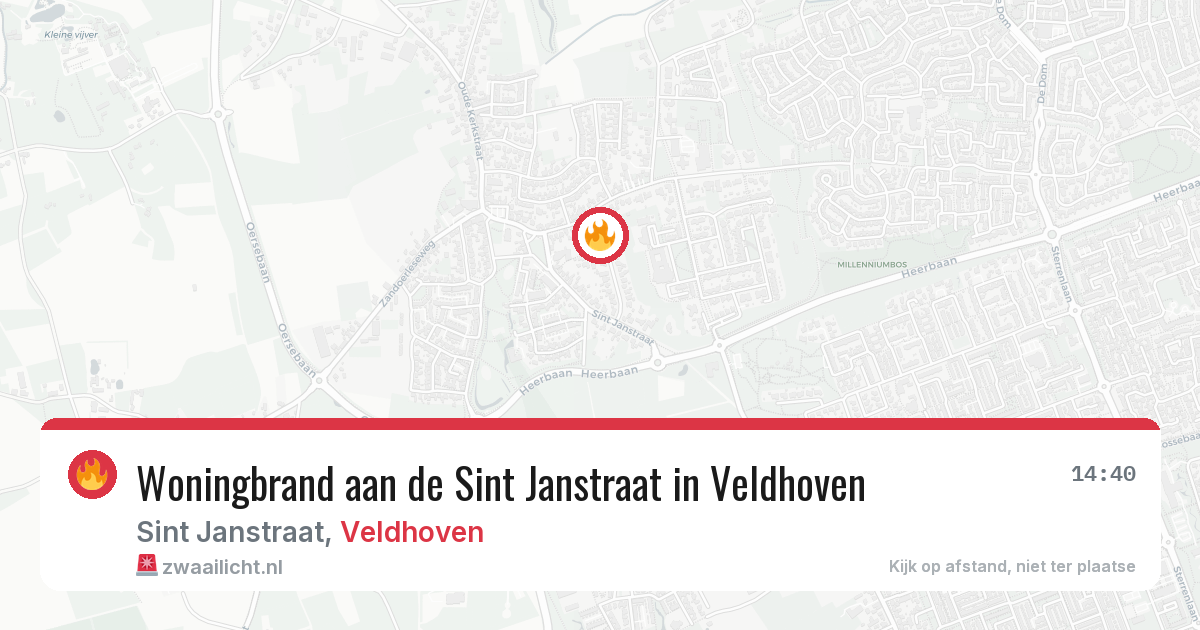 Woningbrand aan de Sint Janstraat in Veldhoven — 7 jul 2026