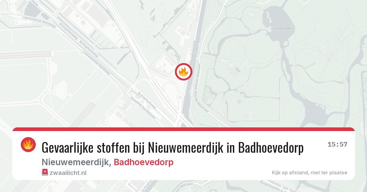 Gevaarlijke stoffen bij Nieuwemeerdijk in Badhoevedorp — 9 apr 2026