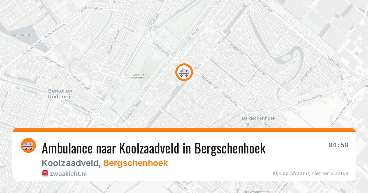 Ambulance naar Koolzaadveld in Bergschenhoek — 13 aug 2026