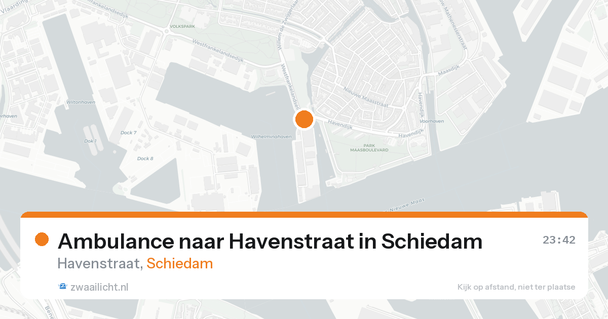 Ambulance naar Havenstraat in Schiedam — 23 aug 2026