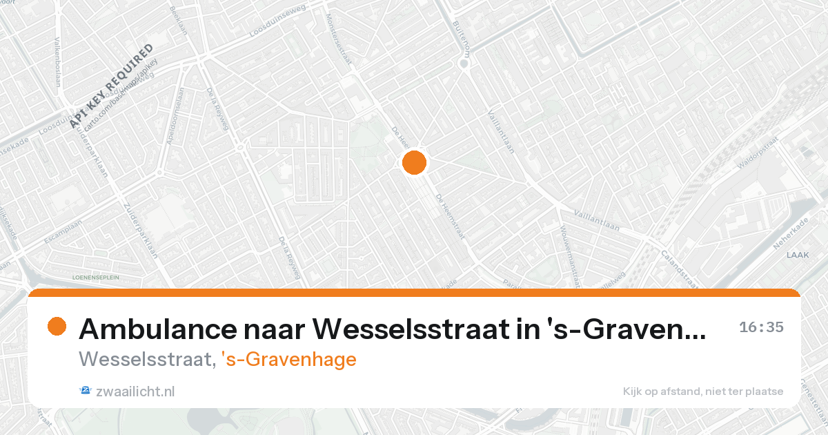 Ambulance naar Wesselsstraat in 's-Gravenhage — 25 aug 2026