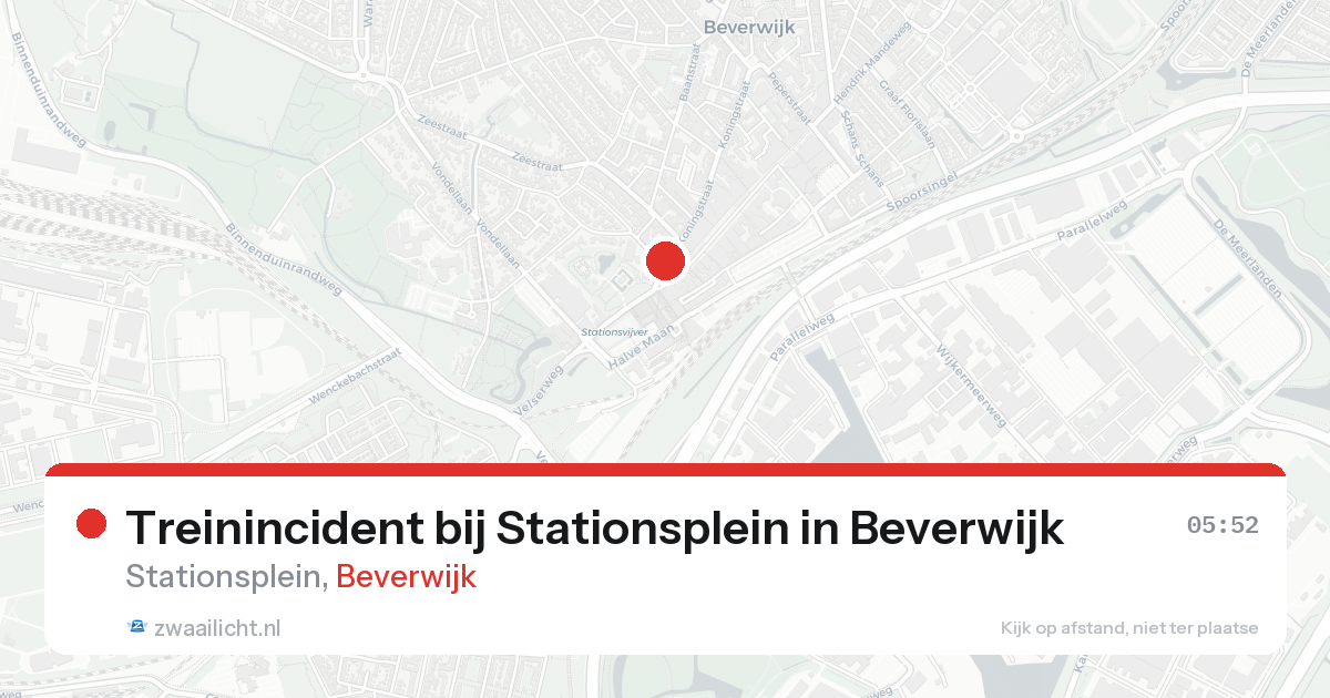 Treinincident bij Stationsplein in Beverwijk — 23 aug 2026