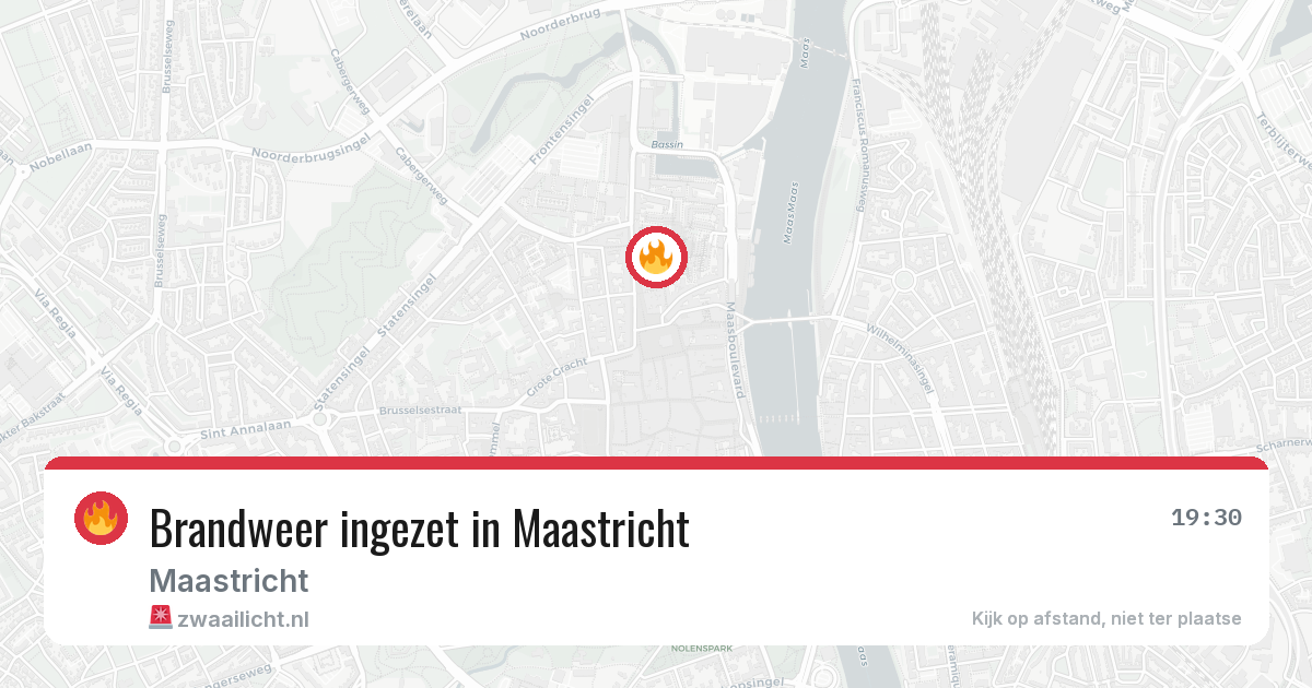 Brandweer ingezet in Maastricht — 13 mei 2026 | 🚨 Zwaailicht.nl