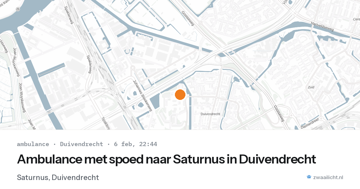 Ambulance met spoed naar Saturnus in Duivendrecht — 6 feb 2026