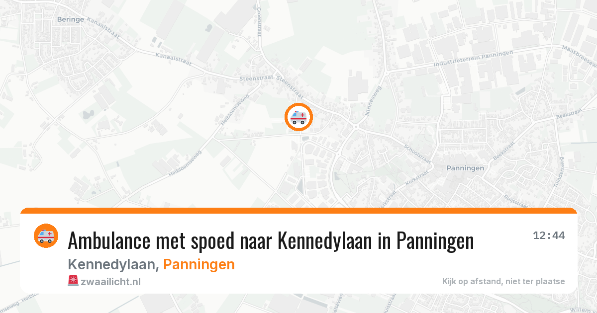 Ambulance met spoed naar Kennedylaan in Panningen — 8 jun 2026