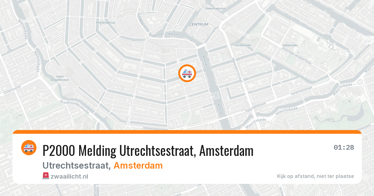 P2000 Melding Utrechtsestraat, Amsterdam — 27 apr 2026