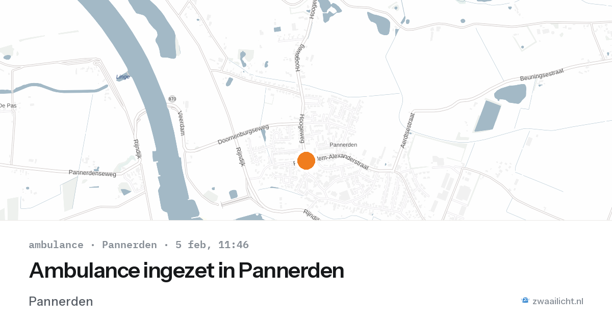 Ambulance ingezet in Pannerden — 5 feb 2026