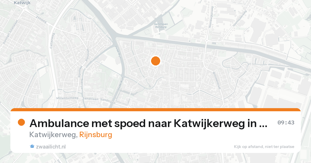 Ambulance met spoed naar Katwijkerweg in Rijnsburg — 19 aug 2026
