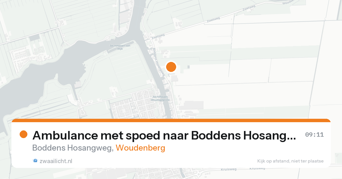 Ambulance met spoed naar Boddens Hosangweg in Woudenberg — 15 aug 2026