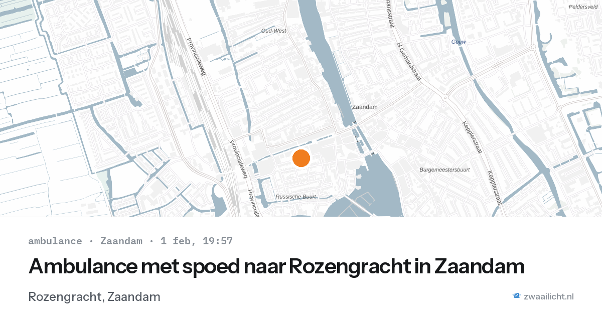 Ambulance met spoed naar Rozengracht in Zaandam — 1 feb 2026