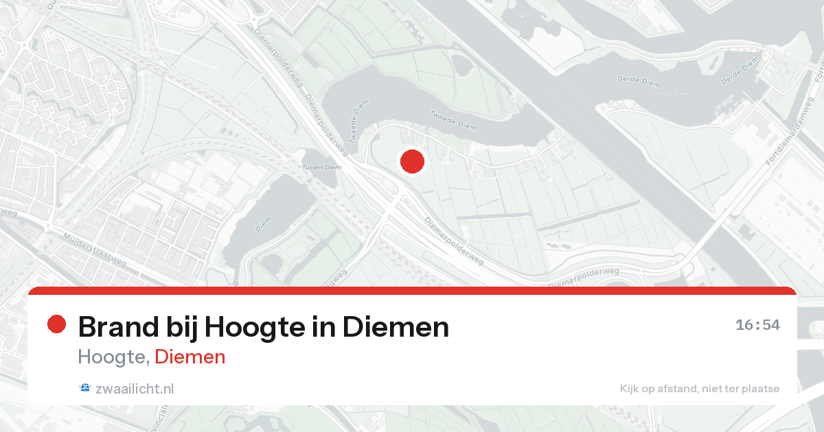 Brand bij Hoogte in Diemen — 22 aug 2026