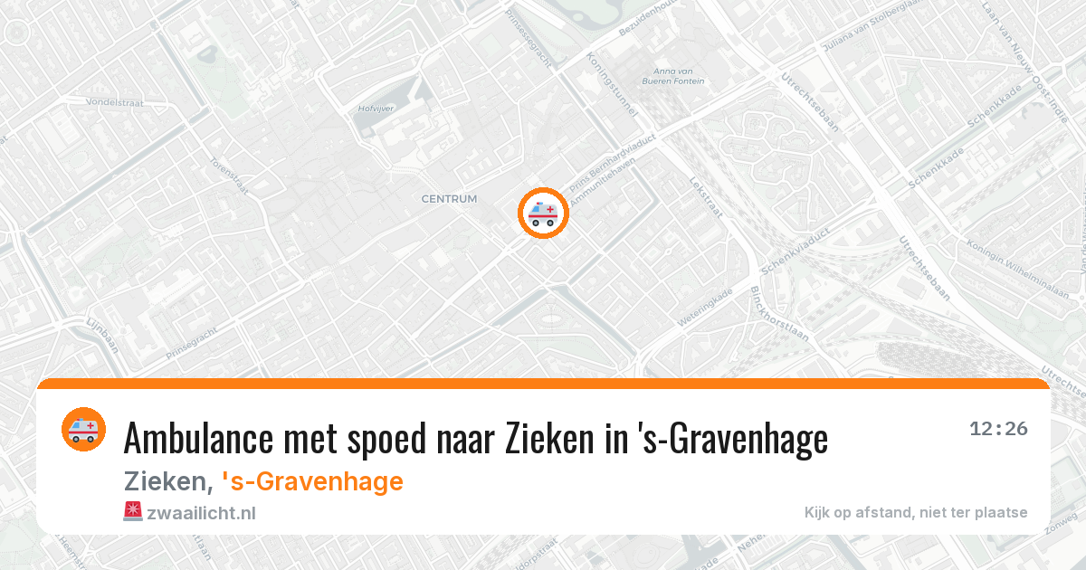 Ambulance met spoed naar Zieken in 's-Gravenhage — 10 apr 2026