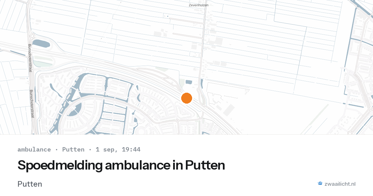 Spoedmelding ambulance in Putten — 1 sep 2026