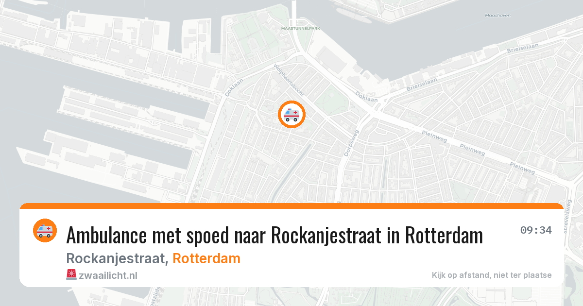 Ambulance met spoed naar Rockanjestraat in Rotterdam — 15 mei 2026
