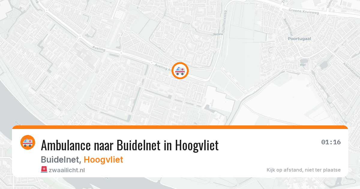 Ambulance naar Buidelnet in Hoogvliet — 14 aug 2026