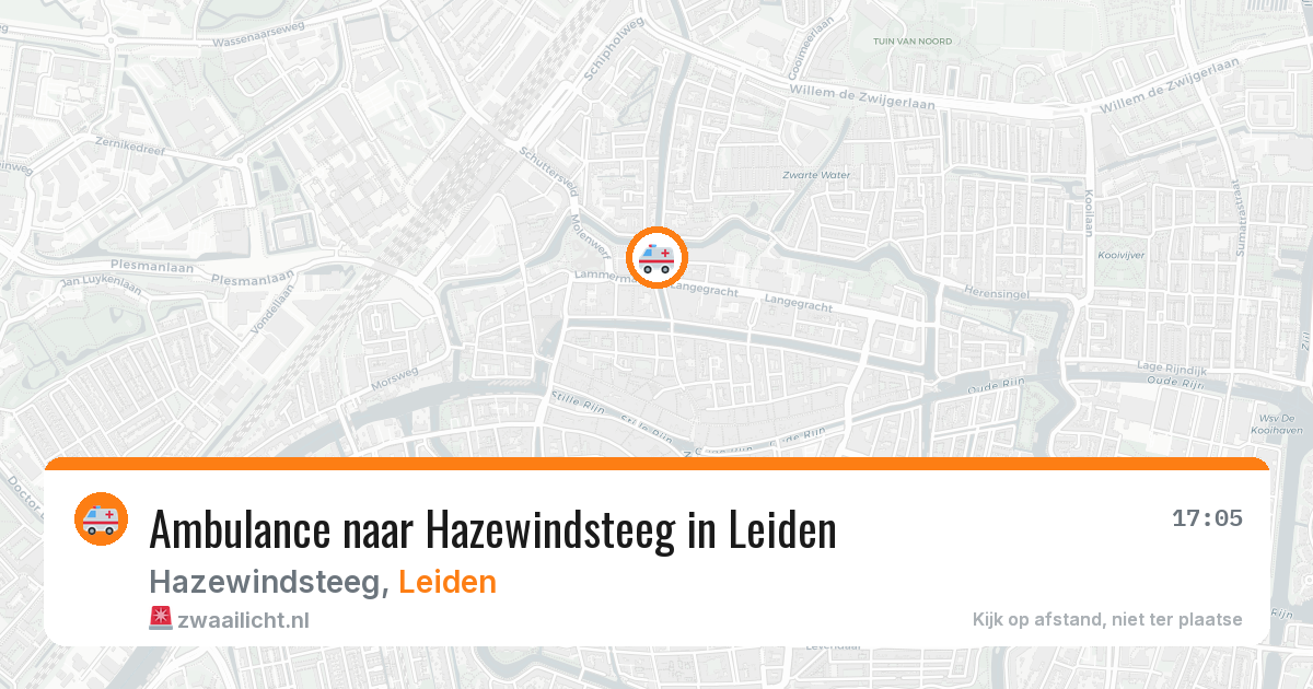 Ambulance naar Hazewindsteeg in Leiden — 9 jul 2026