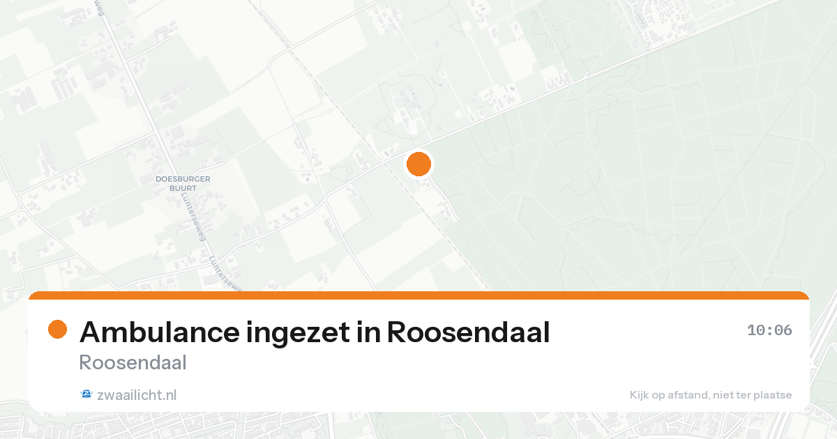 Ambulance ingezet in Roosendaal — 8 feb 2026