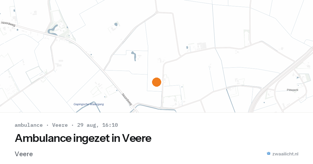 Ambulance ingezet in Veere — 29 aug 2026