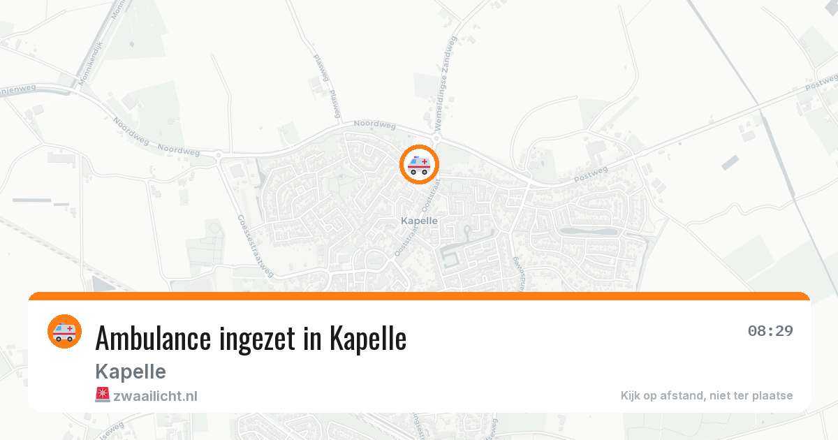 Ambulance ingezet in Kapelle — 17 jun 2026