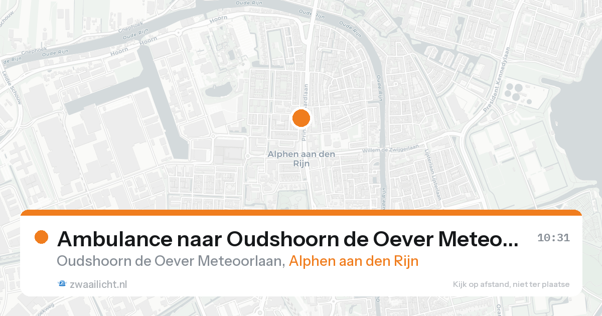 Ambulance naar Oudshoorn de Oever Meteoorlaan in Alphen aan den Rijn — 7 feb 2026