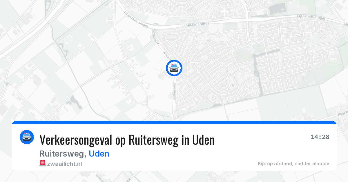 Verkeersongeval op Ruitersweg in Uden — 2 apr 2026
