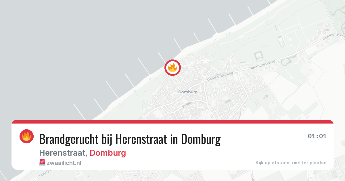 Brandgerucht bij Herenstraat in Domburg — 23 mei 2026