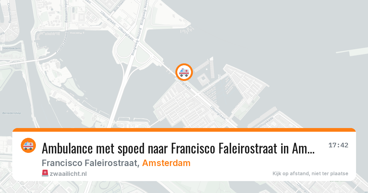 Ambulance met spoed naar Francisco Faleirostraat in Amsterdam — 9 jun 2026