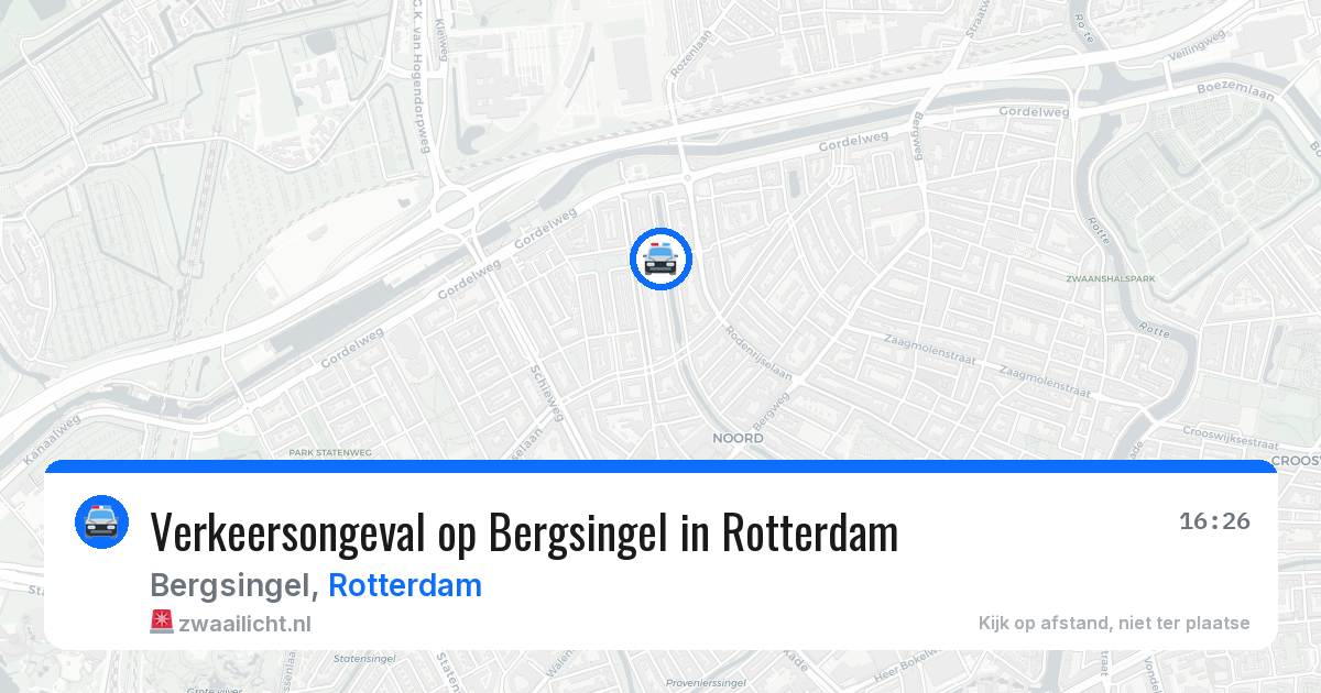 Verkeersongeval op Bergsingel in Rotterdam — 28 jun 2026