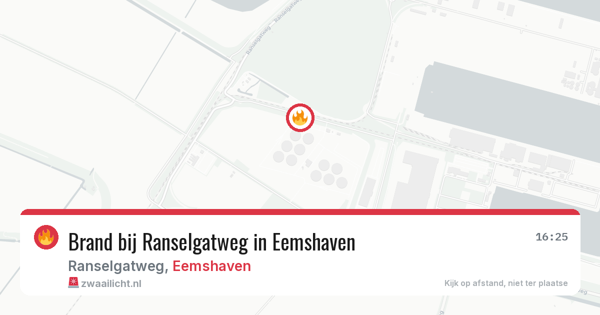 Brand bij Ranselgatweg in Eemshaven — 13 jun 2026