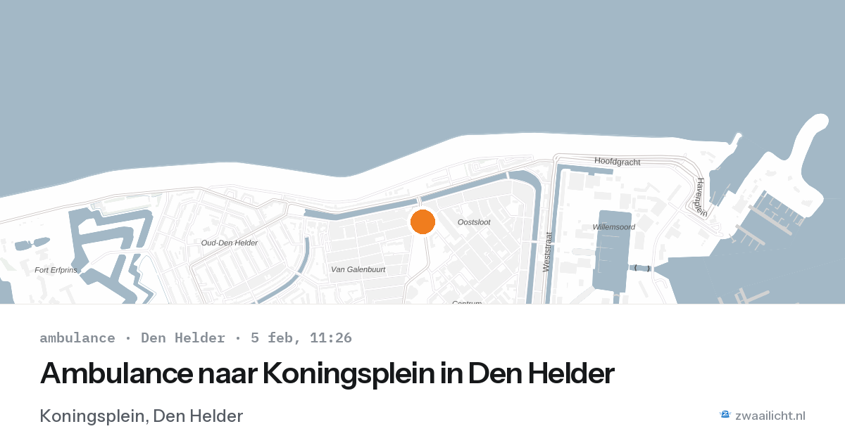 Ambulance naar Koningsplein in Den Helder — 5 feb 2026