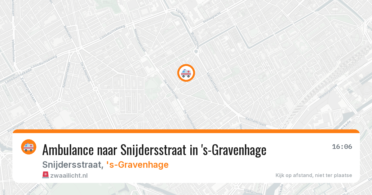 Ambulance naar Snijdersstraat in 's-Gravenhage — 16 jun 2026