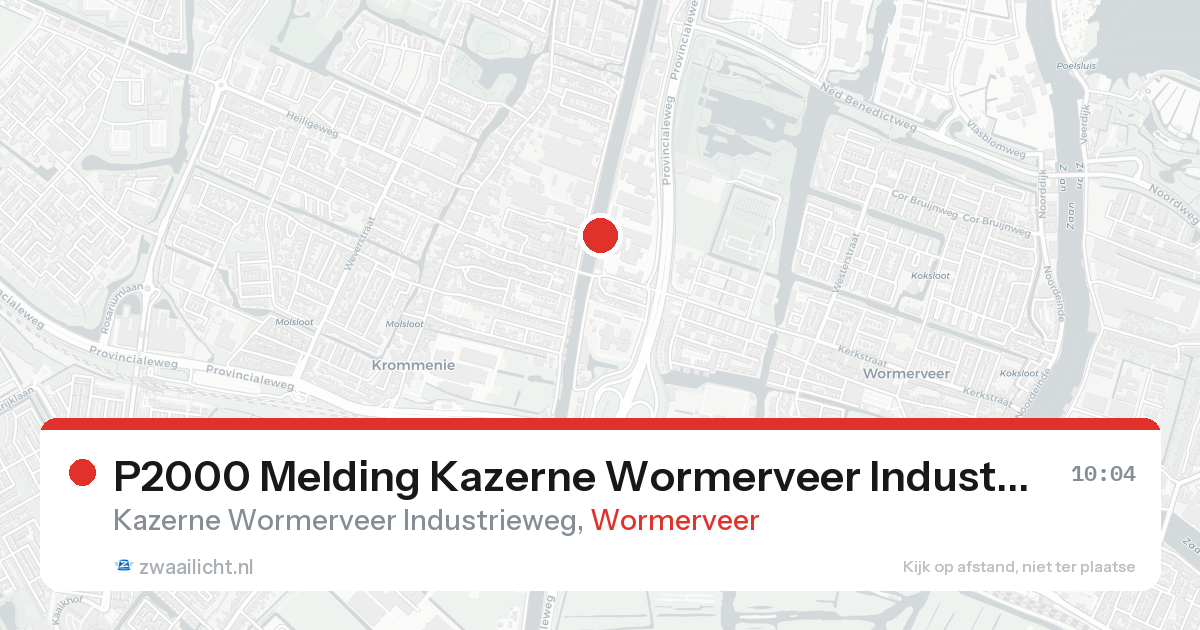 P2000 Melding Kazerne Wormerveer Industrieweg, Wormerveer — 31 jan 2026