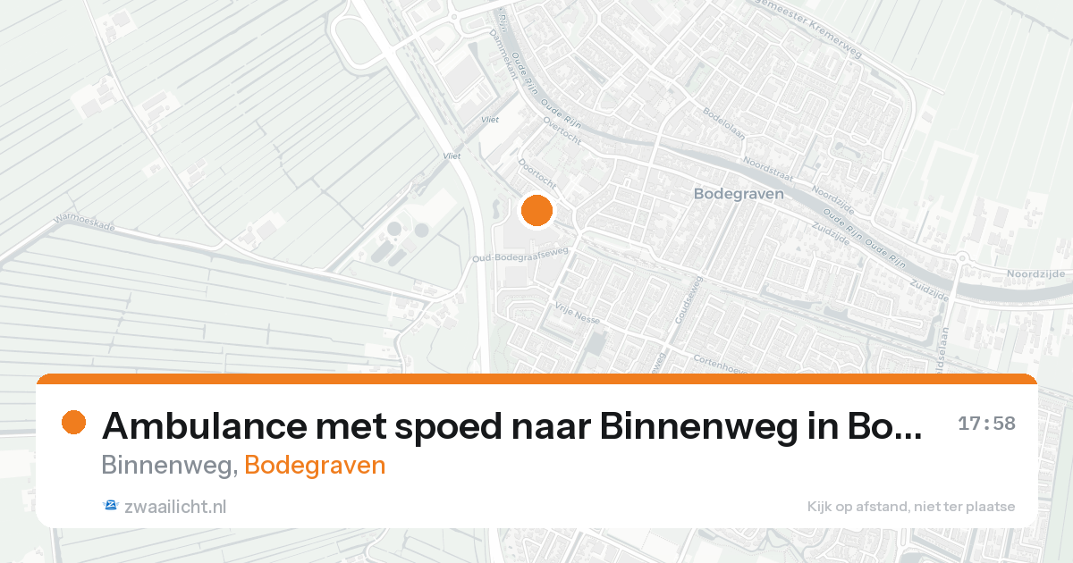 Ambulance met spoed naar Binnenweg in Bodegraven — 18 jul 2026