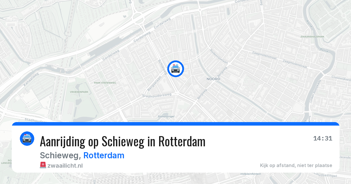 Aanrijding op Schieweg in Rotterdam — 7 jul 2026