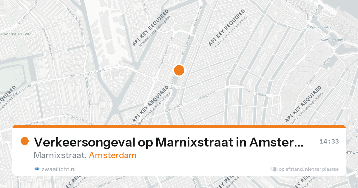 Verkeersongeval op Marnixstraat in Amsterdam — 26 aug 2026