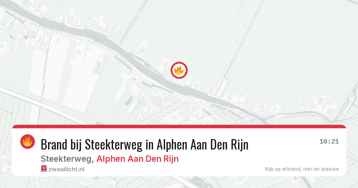 Brand bij Steekterweg in Alphen Aan Den Rijn — 6 apr 2026