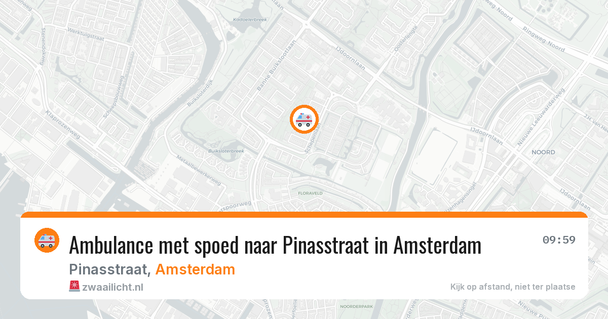 Ambulance met spoed naar Pinasstraat in Amsterdam — 8 aug 2026