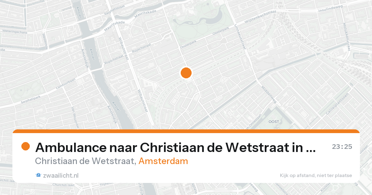 Ambulance naar Christiaan de Wetstraat in Amsterdam — 19 aug 2026
