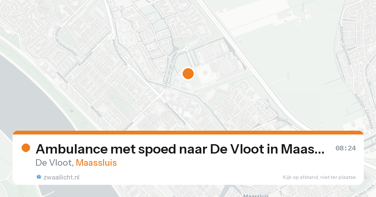 Ambulance met spoed naar De Vloot in Maassluis — 19 aug 2026