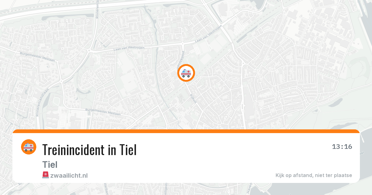 Treinincident in Tiel — 25 mrt 2026