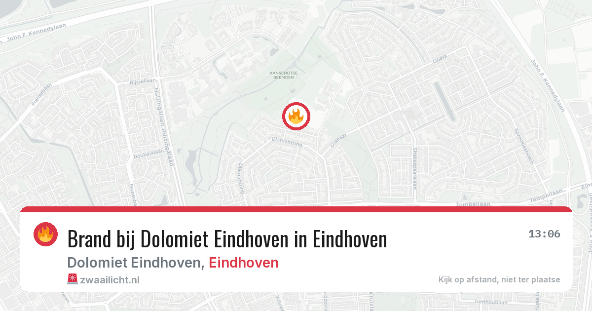 Brand bij Dolomiet Eindhoven in Eindhoven — 29 jun 2026