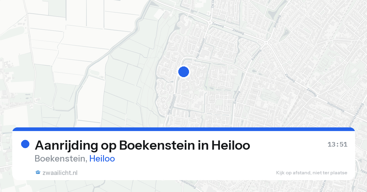 Aanrijding op Boekenstein in Heiloo — 20 aug 2026