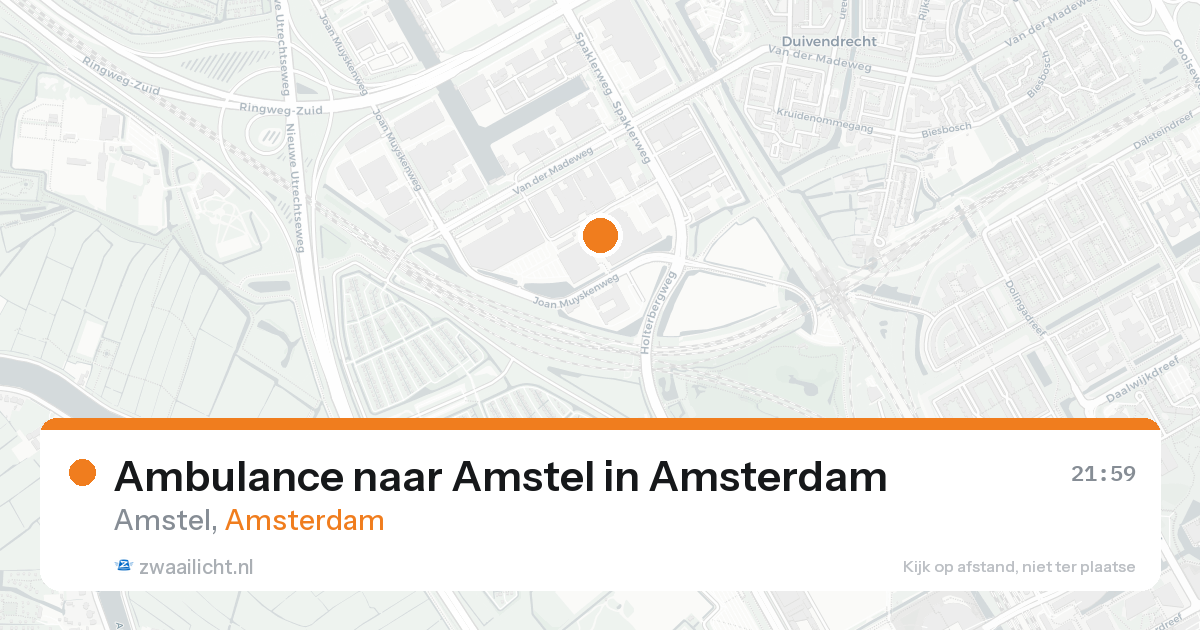 Ambulance naar Amstel in Amsterdam — 17 aug 2026