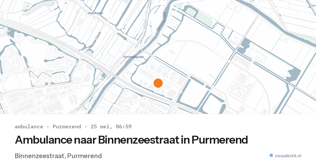 Ambulance naar Binnenzeestraat in Purmerend — 25 mei 2026