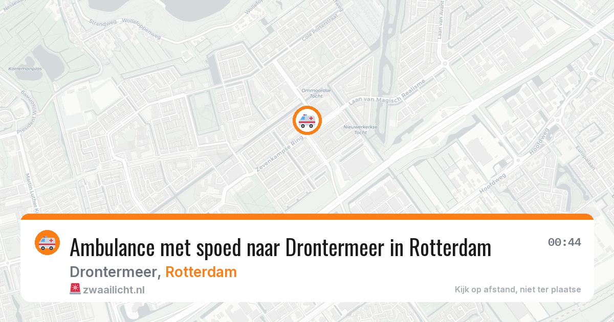 Ambulance met spoed naar Drontermeer in Rotterdam — 11 mei 2026