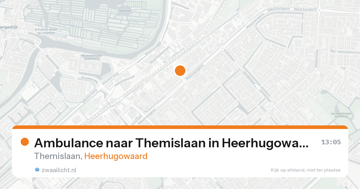 Ambulance naar Themislaan in Heerhugowaard — 16 aug 2026
